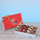 Happy diwali holding hands candle designed premium chocolate 15P hard box