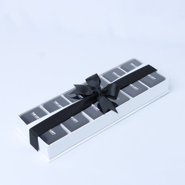 Set of 5 Branded corporate chocolate top view box