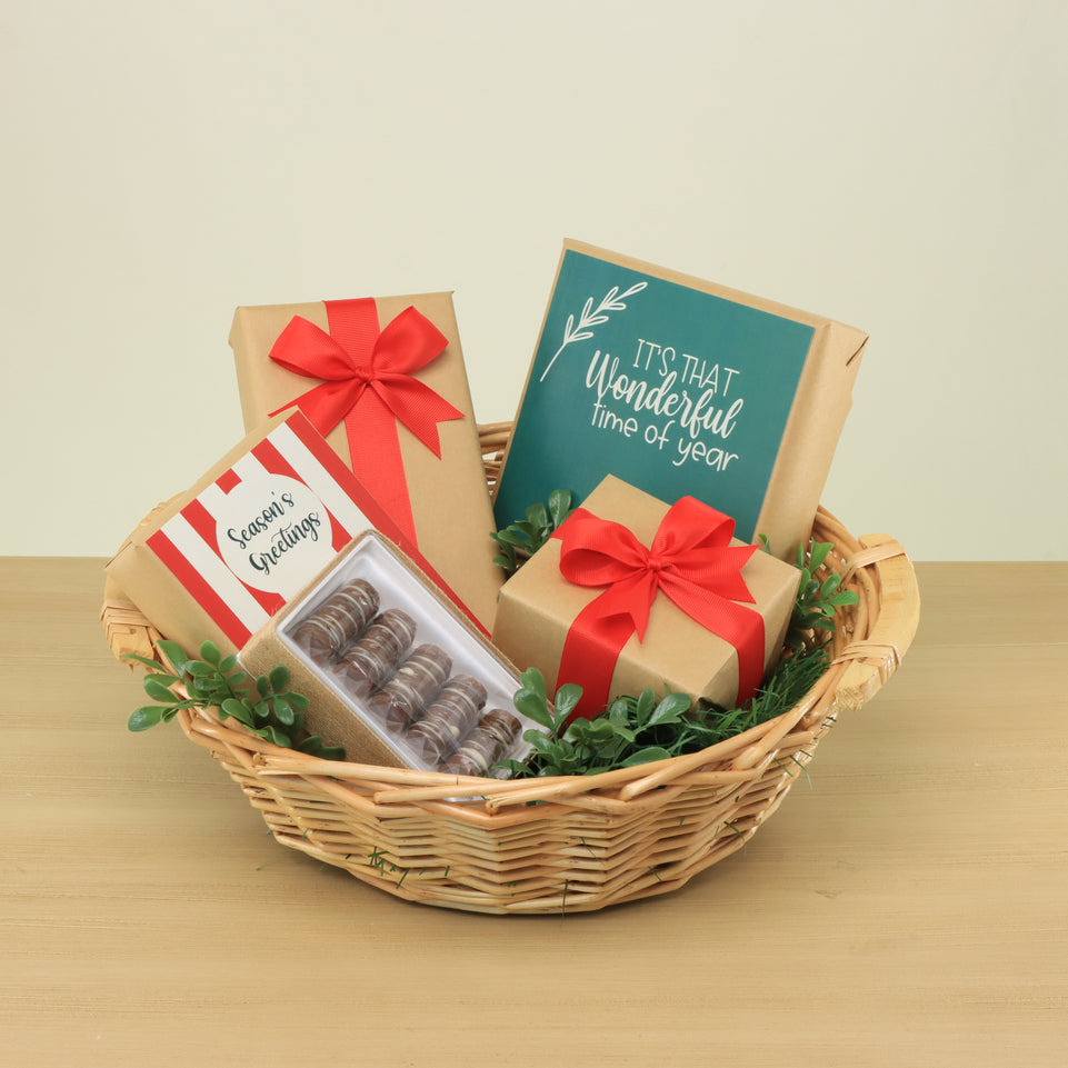 Christmas designed premium chocolate & sweet basket