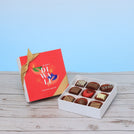 Set of 5 corporate customized happy diwali holding hands candle designed premium chocolate 9p hard box