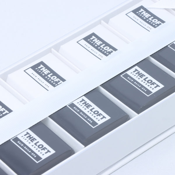 Set of 5 Branded corporate chocolate top view box