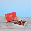 Set of 8 Happy diwali hands holding candle designed premium chocolate 6P hard box