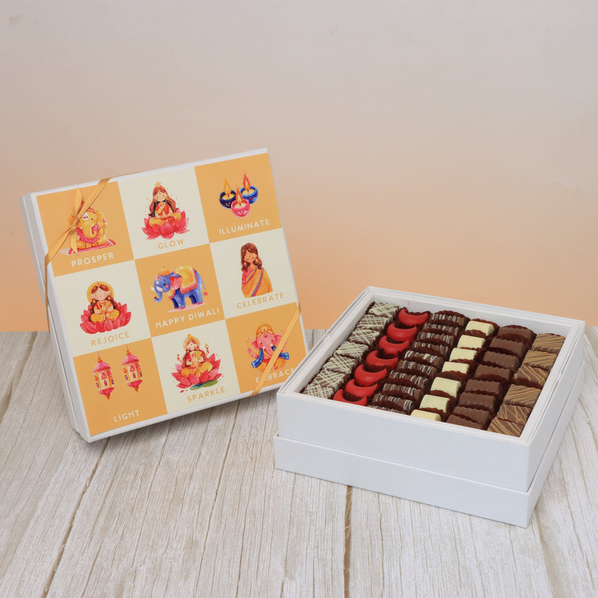 Diwali cartoon designed premium chocolate hard box