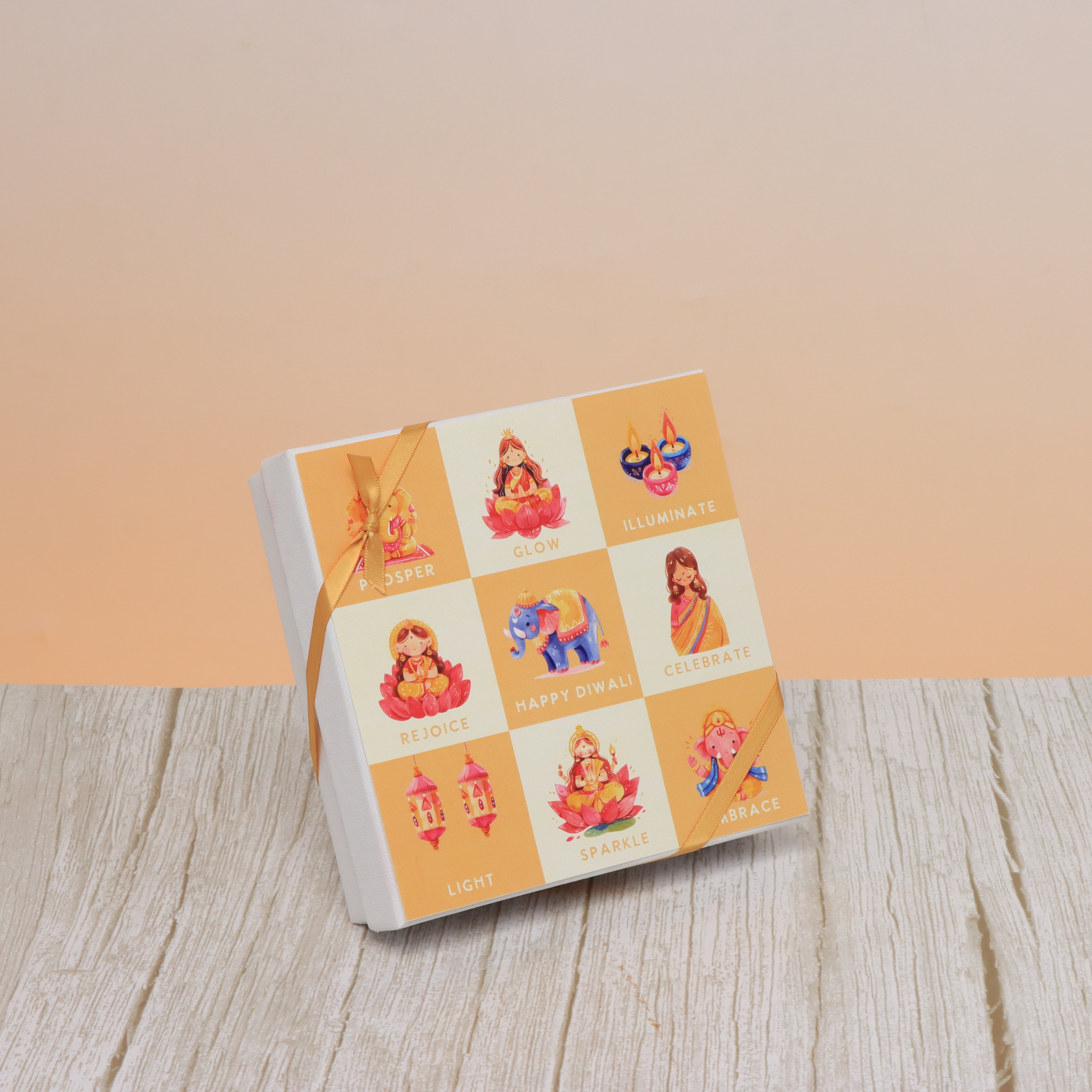 Diwali celebration cartoon designed premium unwrapped chocolate 9P hard box
