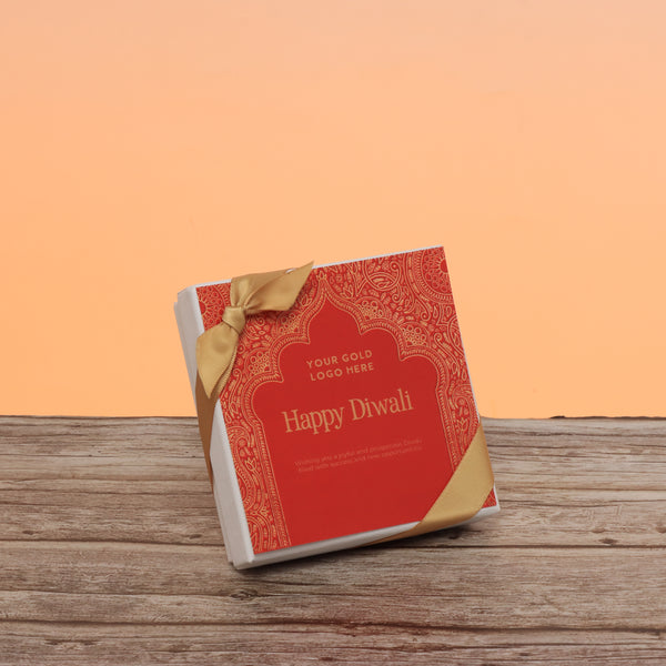 Set of 15 Corporate customized happy diwali festive frame designed premium chocolate 4p hard box