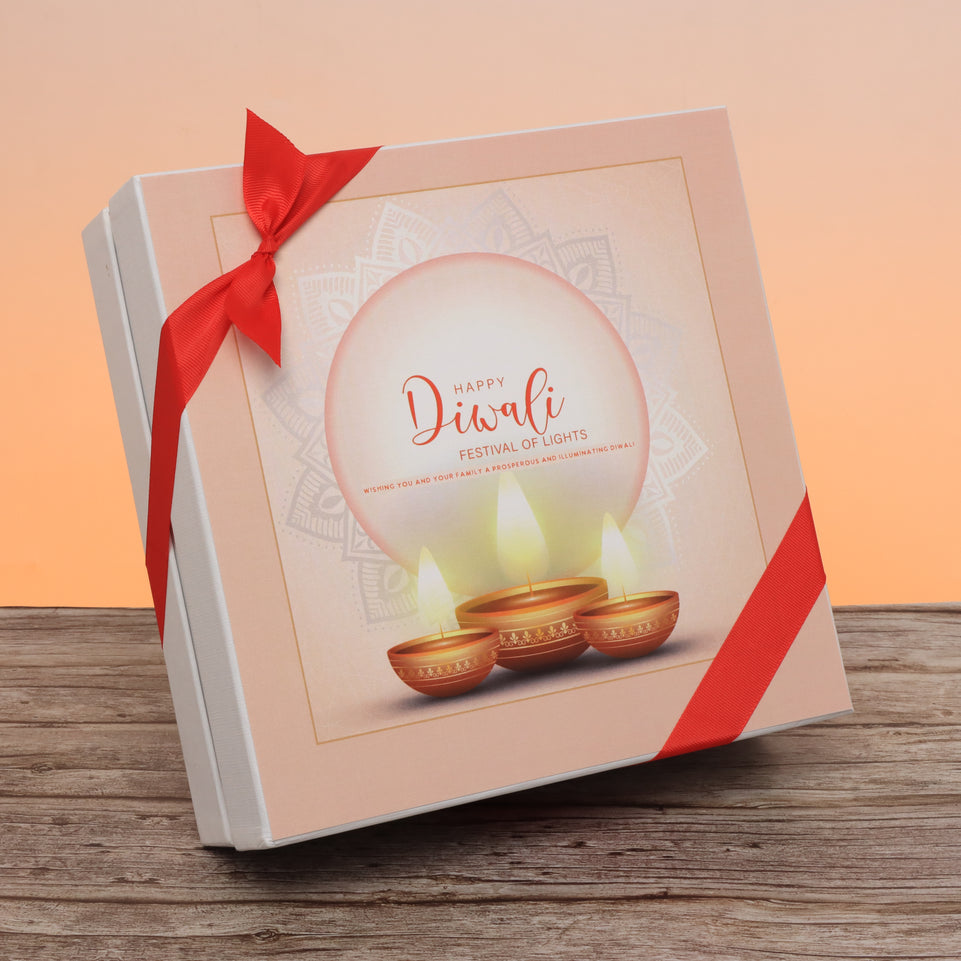 Festival of lights diwali designed premium chocolate 2-layer hard box