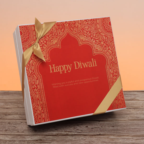 Happy diwali festive frame designed premium chocolate hard box