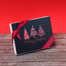 Merry Christmas three trees designed premium chocolate 12 piece hard box