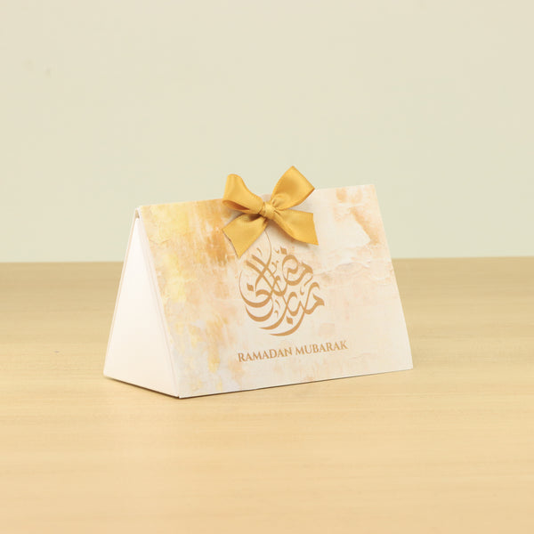Set of 20 Ramadan Eid Mubarak designed premium chocolate triangle box giveaway