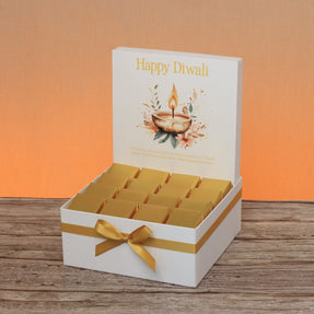 Happy diwali floral designed premium chocolate medium hamper