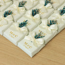 Bridal personalized and ribbon decorated chocolate
