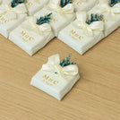 Bridal personalized and ribbon decorated chocolate