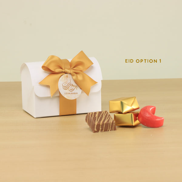 Set of 20 Ramadan Eid Mubarak designed premium chocolate chest box giveaway