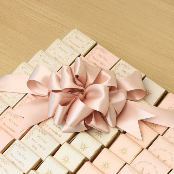Baby girl floral vine design premium chocolate large leather tray