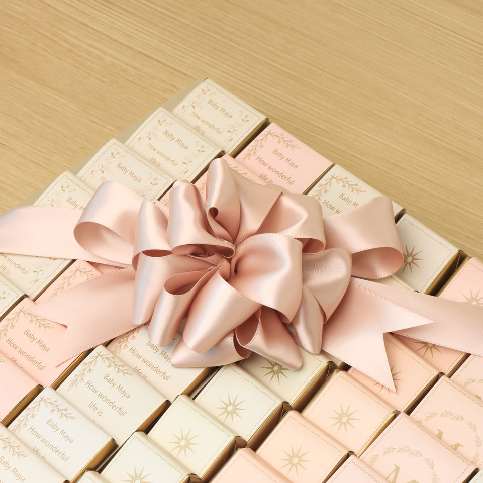 Baby girl floral vine design premium chocolate large leather tray