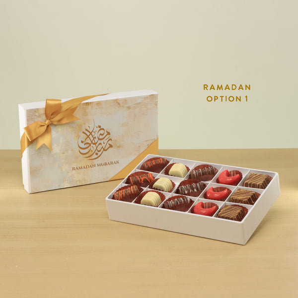 Ramadan Eid Mubarak designed premium chocolate 15P hard box