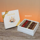 Happy diwali floral candle designed premium chocolate hard box