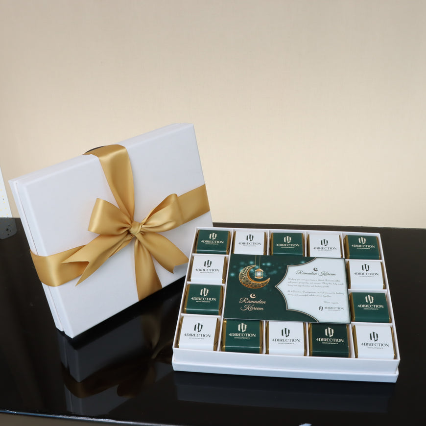 Set of 2 Corporate branded chocolate hard box with message card