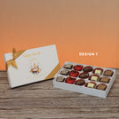 Set of 4 corporate customized happy diwali floral candle designed premium chocolate 15p hard box