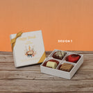 Set of 15 corporate customized happy diwali floral candle designed premium chocolate 4p hard box