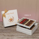 Happy diwali floral candle designed premium chocolate 2-layer hard box