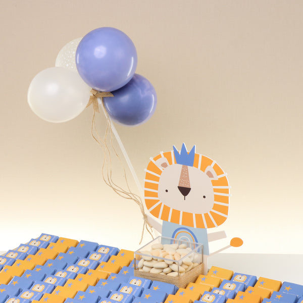 Baby boy lion theme designed chocolate large leather tray