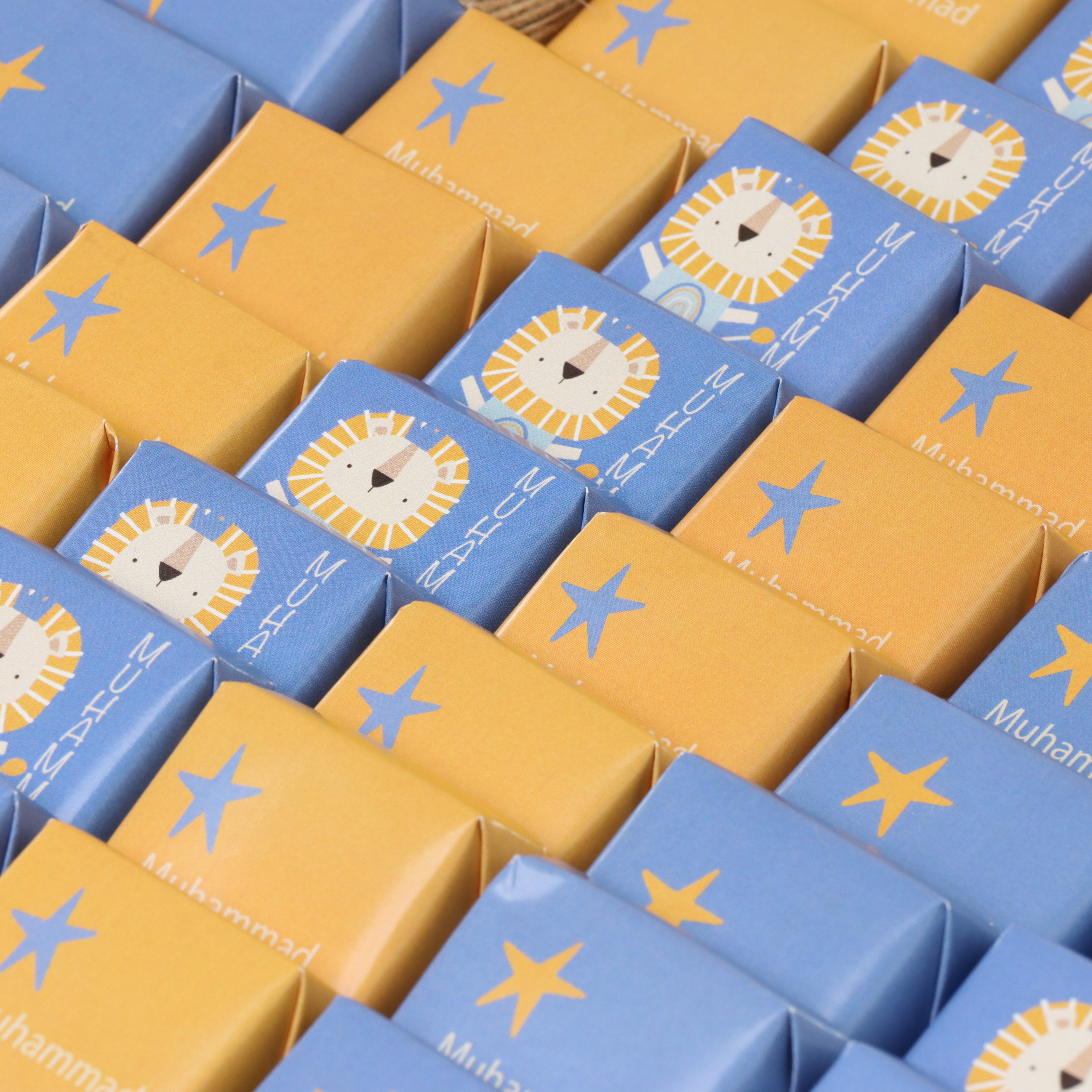 Baby boy lion theme designed chocolate large leather tray