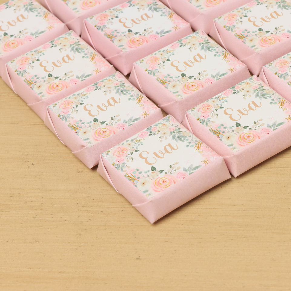 Baby girl flower designed chocolate