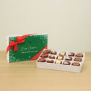 Merry christmas snow flakes designed premium chocolate 15 piece hard box