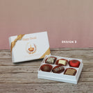 Set of 8 Happy diwali floral candle designed premium chocolate 6P hard box