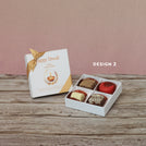 Set of 15 corporate customized happy diwali floral candle designed premium chocolate 4p hard box