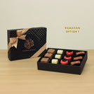Ramadan Eid Mubarak premium chocolate 12P black hard box