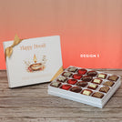 Happy diwali floral candle designed premium chocolate 20P hard box