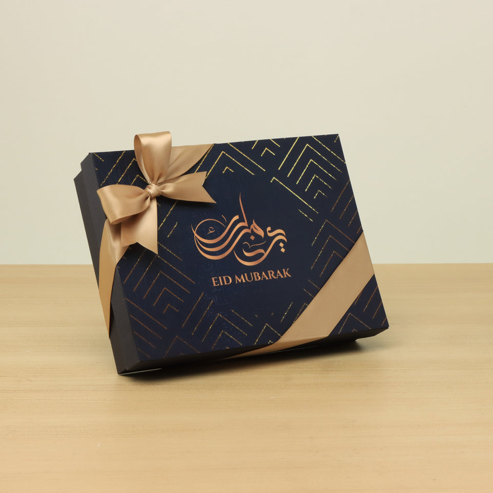 Ramadan Eid Mubarak premium chocolate 12P black hard box