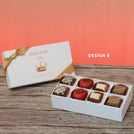 Set of 6 corporate customized happy diwali floral candle designed premium chocolate 8p hard box