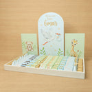 Baby boy safari theme premium chocolate large leather tray