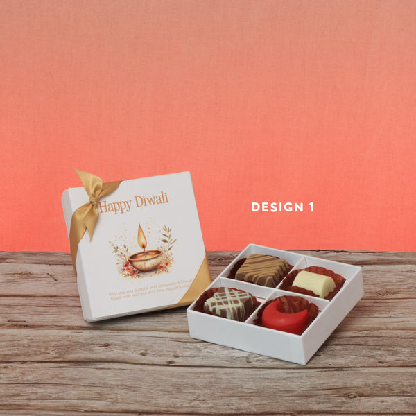 Set of 15 Happy diwali floral candle designed premium chocolate 4P hard box