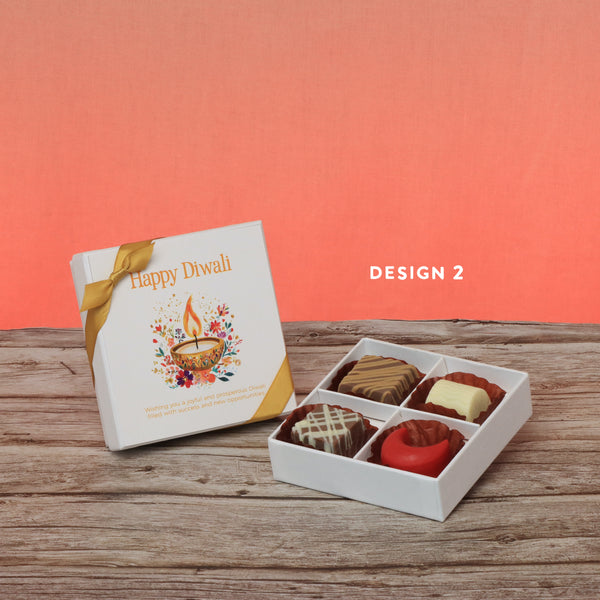 Set of 15 Happy diwali floral candle designed premium chocolate 4P hard box