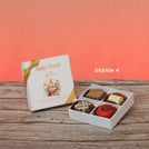 Set of 15 corporate customized happy diwali floral candle designed premium chocolate 4p hard box