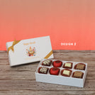 Set of 6 Happy diwali floral candle designed premium chocolate 8P hard box