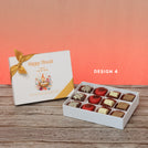 Set of 5 corporate customized happy diwali floral candle designed premium chocolate 12p hard box
