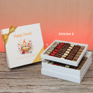 Happy diwali floral candle designed premium chocolate 2-layer hard box