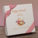 Set of 2 corporate customized floral candle lights designed premium chocolate hard box