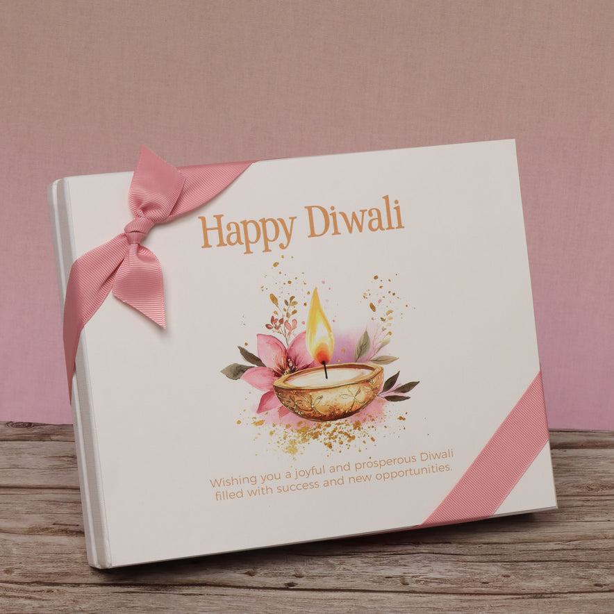 Happy diwali floral candle lights designed premium chocolate 20P hard box