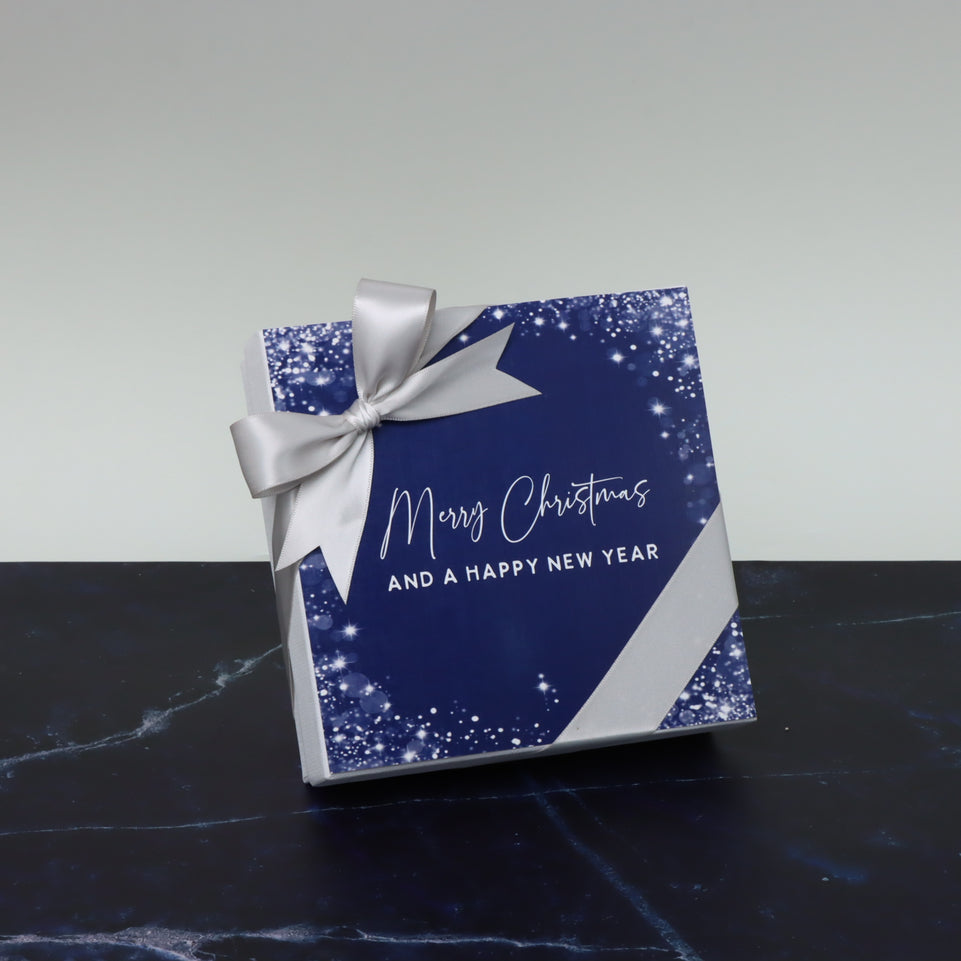 Merry christmas & happy new year winter designed chocolate 9-piece hard box