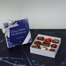 Merry Christmas & happy new year winter designed premium chocolate 9 piece hard box