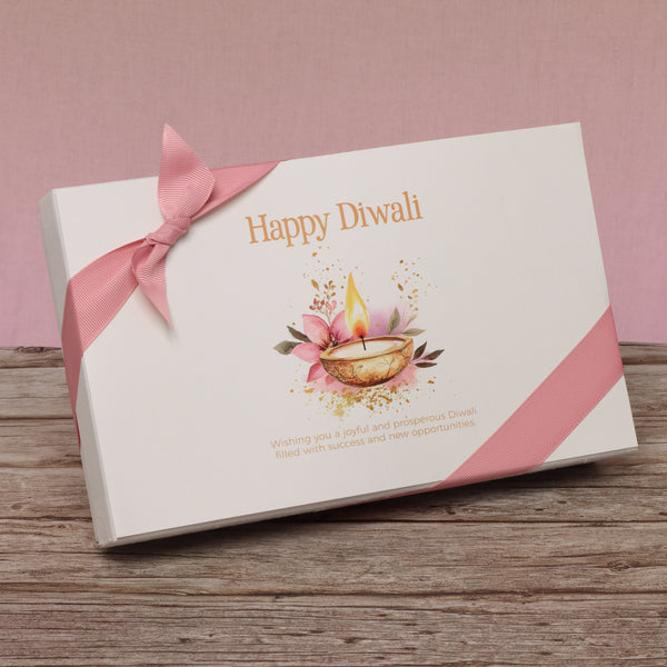 Happy diwali floral candle lights designed premium chocolate 15P hard box