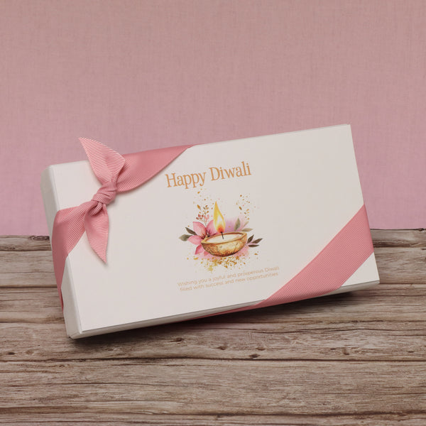 Set of 6 Happy diwali floral candle lights designed premium chocolate 8P hard box