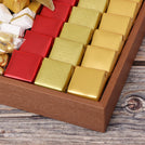 Christmas joy acrylic decorated chocolate medium leather tray