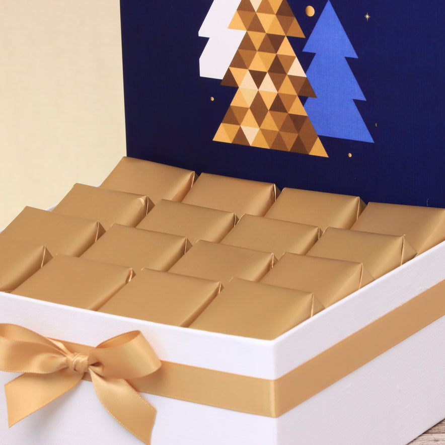 Season's greeting christmas tree designed premium chocolate medium hamper